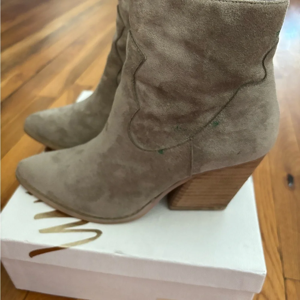 Taupe Suede Booties size 8.5